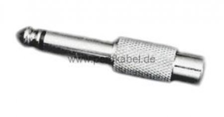 RCA-Buchse auf Klinkenstecker 6,3mm mono (metall)