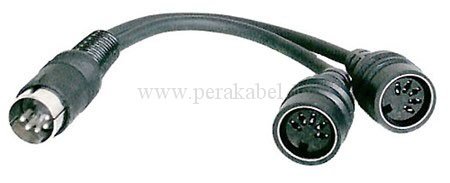 DIN-STECKER auf 2 x DIN-BUCHSEN (standard)