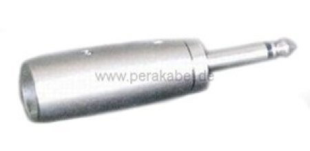 Adapter XLR-Stecker 3pol auf Klinke 6,3mm mono