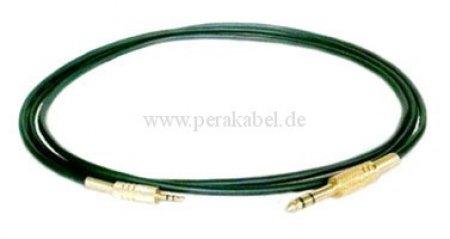 Klinkenstecker 6,3mm stereo vergoldet auf Miniklinkenstecker 3,5mm stereo vergoldet