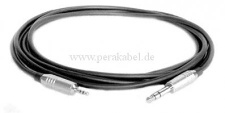 Klinkenstecker 6,3 mm stereo auf Klinkenstecker 3,5mm stereo (D)