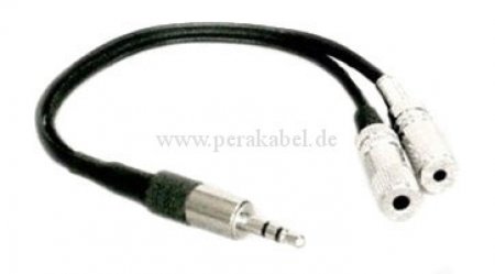 Miniklinkenstecker 3,5mm auf 1xMinikl.buchse 2,5mm und 1xMinikl.buchse 3,5mm (stereo) Splitt 0,2m