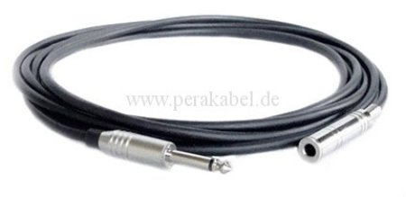 Klinkenstecker 6,3mm metall mono D auf Klinkenbuchse 6,3mm metall mono (DAP LC-126)