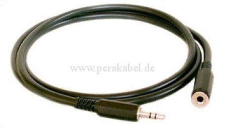 Miniklinkenstecker 3,5mm stereo auf Miniklinkenbuchse 3,5mm stereo (2x 0,18qmm)