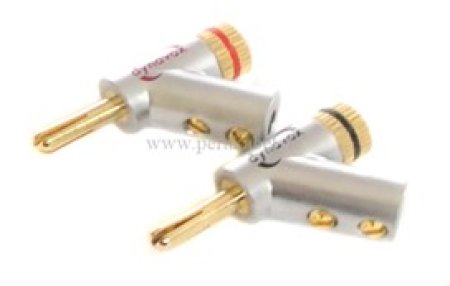 Lautsprecherkabel (Boxenkabel) Klinkenstecker 6,3mm auf Bananenstecker gewinkelt