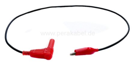 Bananenstecker 4mm Isoliert Gewinkelt auf Krokodilklemme