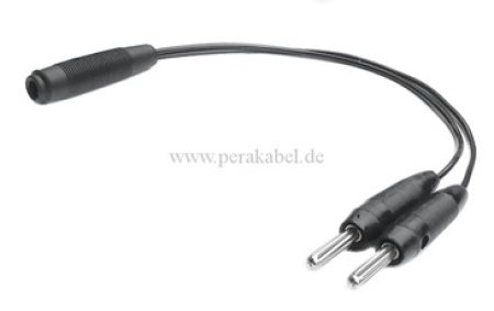Bananenbuchse 4mm auf 2x Bananenstecker 4mm