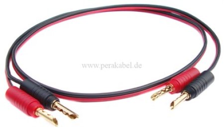 2 Bananenhohlstecker auf 2 Bananenhohlstecker-HiFi Lautsprecherkabel 6x3
