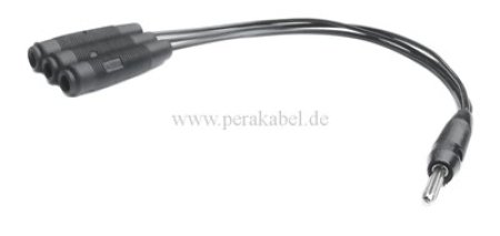 Bananenstecker 4mm auf 3x Bananenbuchse 4mm