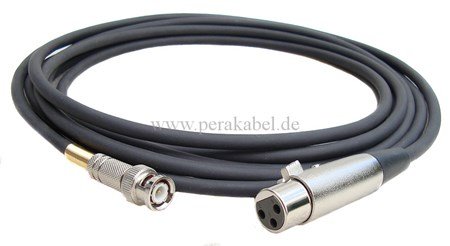 BNC-Stecker  auf  XLR-Buchse ( Kabel 75 Ohm )