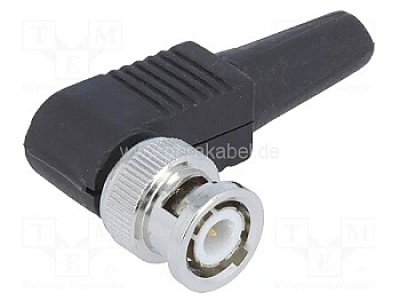 Patchkabel - BNC-Stecker auf BNC-Stecker gewinkelt  ( Koaxialkabel 50 Ohm )