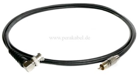 BNC-Stecker 90° 75 Ohm auf RCA-Stecker ( Koaxialkabel )