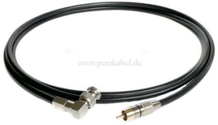 Koaxialkabel SC-Focusline MS/SC-Vector (RCB) - BNC-Stecker gewinkelt 90° auf RCA-Stecker