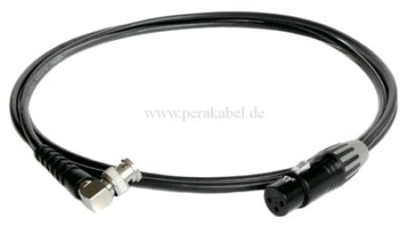 BNC-Stecker 90° 50 Ohm auf XLR-Buchse ( Koaxialkabel )