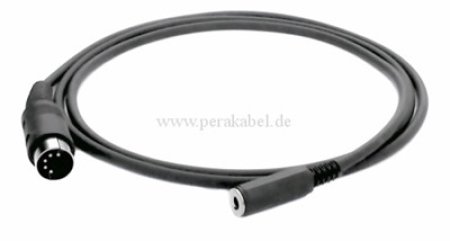 DIN-Stecker (3+5 bel.) auf  Miniklinkenbuchse 2,5mm stereo