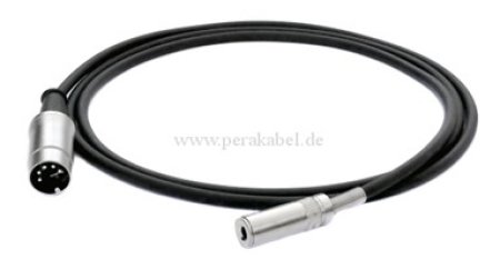 DIN-Stecker (3+5 belegt) auf  Miniklinkenbuchse 2,5mm stereo