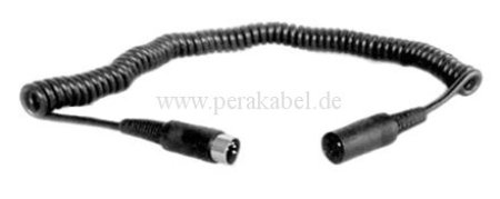 Spiralkabel 3m DIN-Kabel Verlängerung Stecker 5polig