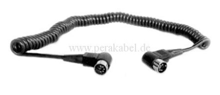 Spiralkabel 3m - DIN-Stecker 5pol gewinkelt