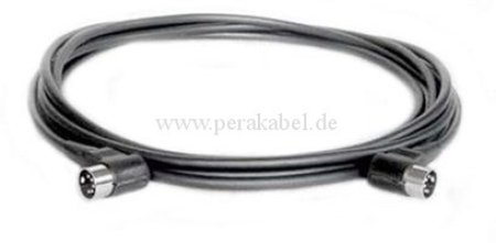 DIN-Kabel - Stecker 5 polig 180° Gewinkelt(Schirm Gehäuse)