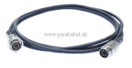 DIN-Stecker 7 polig Renkverschluß auf  DIN-Stecker 7 polig ( Kabel 7x 0,14 qmm )