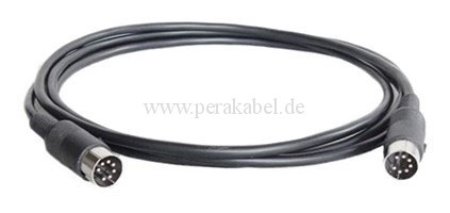 DIN-Kabel - Stecker 7 polig  (Schirm an Gehäuse)