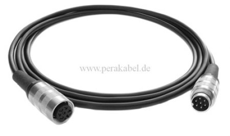 DIN-Stecker 7polig Schraubverschluss auf DIN-Buchse 7polig Schraubverschluss (Schirm an Gehäuse) DIN-Stecker 7polig Schraubverschluss auf DIN-Buchse 7polig Schraubverschluss (Schirm an Gehäuse)