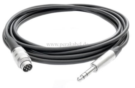 DIN-Stecker 7polig Schraubverschluss auf Klinkenstecker 6,3mm stereo DIN-Stecker 7polig Schraubverschluss auf Klinkenstecker 6,3mm stereo