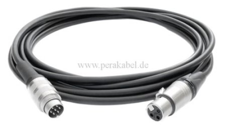 DIN-Stecker 7polig Schraubverschluss auf XLR-Buchse DIN-Stecker 7polig Schraubverschluss auf XLR-Buchse