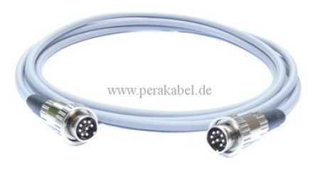 DIN-Stecker 8 polig Renkverschluß ( Kabel 8x 0,14 qmm gefl. Schirm )