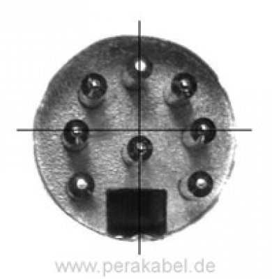 DIN-Kabel LK1-DIN-Stecker 8 polig gewinkelt 262° ( alle Pins belegt )