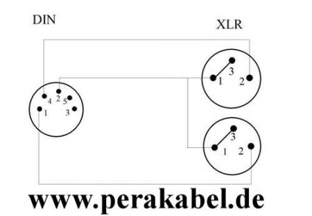 DIN-Stecker auf 2 XLR-Stecker ( 2x 0,22 )
