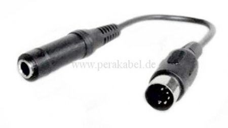 DIN-Stecker auf  Klinkenbuchse 6,3mm stereo (standard)  0,2m