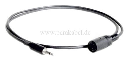 DIN-Buchse 3pol ( Tip an 3 ) auf Miniklinkenstecker 3,5mm mono