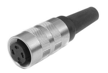 DIN-Stecker 3polig Schraubverschluss auf DIN-Buchse 3polig Schraubverschluss ( DAP MC-216 )