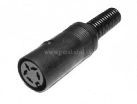 DIN-Kabel Verlängerung ( Innenleiter 4x 0,14qmm ) Stecker/Buchse 5polig 240°