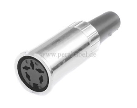 DIN-Kabel Stecker / Buchse 5polig 240° Renkverschluß ( Innenleiter 4x 0,25qmm )
