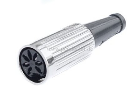 DIN-Stecker 7 polig auf DIN-Buchse 7 polig Deltron (Schirm an Gehäuse)