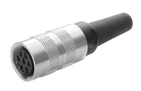DIN-Stecker 7polig Schraubverschluss auf DIN-Buchse 7polig Schraubverschluss (Schirm an 7)