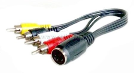 DIN-Buchse 5pol auf  4 x RCA-Stecker (standard)