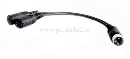 DIN-STECKER 3 polig auf 2 x DIN-BUCHSEN 3 polig