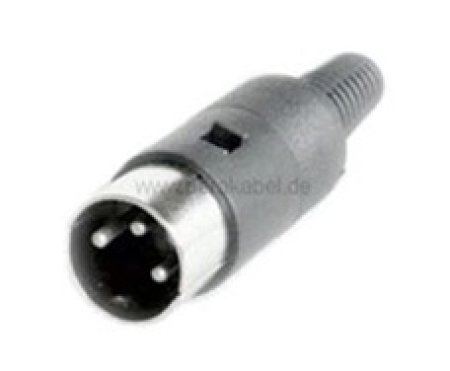 XLR-Buchse auf DIN-Stecker 3polig ( DIN/Pin 1 an 2 ;  DIN/Pin 3 an 3 ; DIN/Pin 2 an 1-Masse )