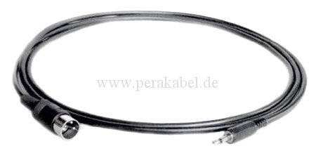DIN-Stecker 3pol auf Miniklinkenstecker 3,5mm mono (Tip an 3;Masse an 2)