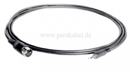 DIN-Stecker 3pol ( Pin 1+3 bel. ) auf Miniklinkenstecker 3,5mm stereo