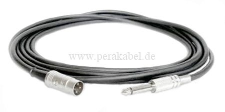 DIN-Stecker 3pol ( Neutrik NYS 321 )-Pin 1+3 bel. auf Klinkenstecker 6,3mm mono