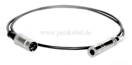DIN-Stecker 3pol ( Neutrik NYS 321 )-Pin 1 bel. auf Klinkenbuchse 6,3mm 2pol