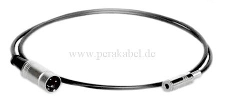 DIN-Stecker 3pol ( Neutrik NYS 321 )-Pin 1 bel. auf Miniklinkenbuchse 3,5mm 2pol