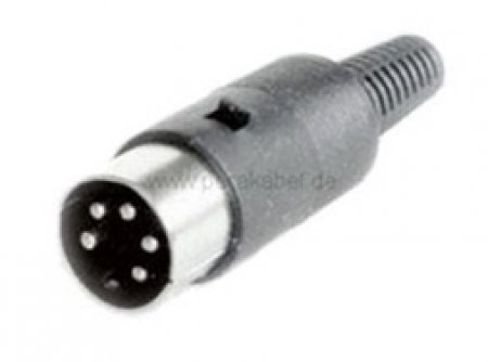 DIN-Kabel Verlängerung ( Innenleiter 4x 0,14qmm ) Stecker/Buchse 5polig 240°