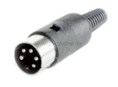 DIN-Kabel  Stecker 5polig 240°