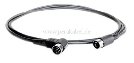 DIN-Stecker 5polig gerade auf DIN-Stecker 5polig gewinkelt