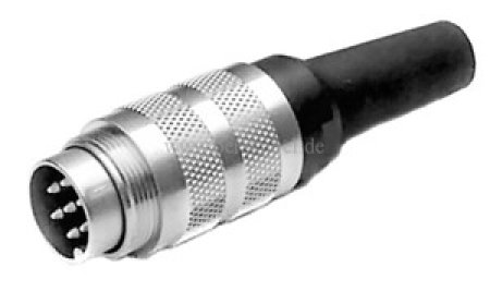 DIN-Stecker 7polig Schraubverschluss auf DIN-Stecker 7polig Schraubverschluss (Pin 7 Schirm )